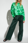 Proenza Schouler contrast-stitch leather mules Tie-dye sweatshirt