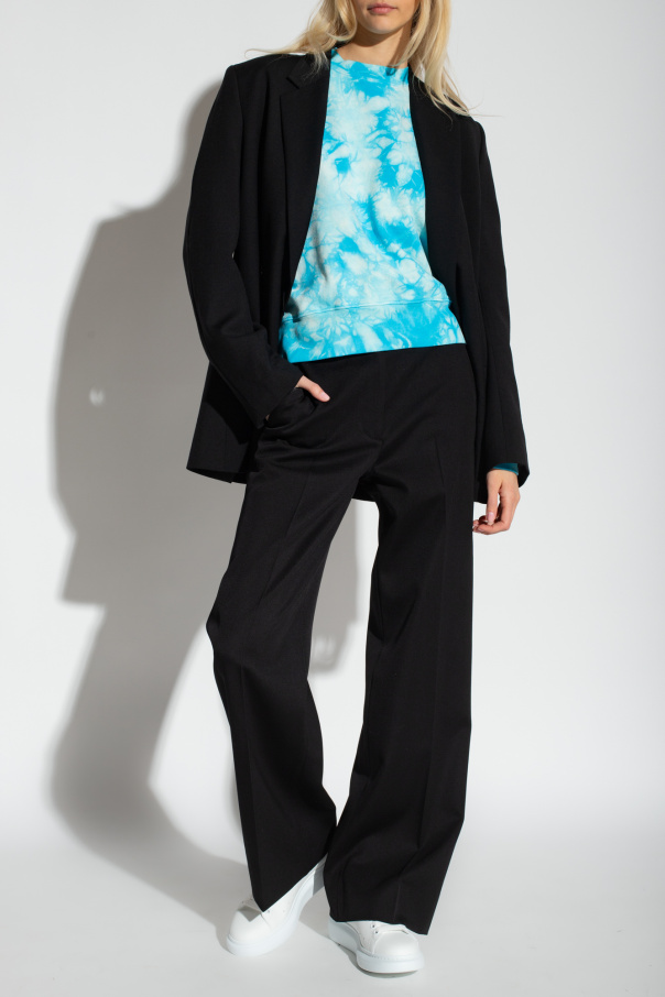 Proenza Schouler White Label long-sleeve button-fastening shirt Tie-dye sweatshirt