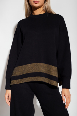 Proenza shearling-trim Schouler White Label Relaxed-fitting sweater