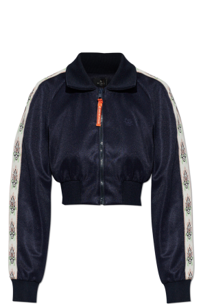 Cropped sweatshirt with embroidered logo
