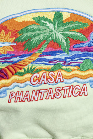 Casablanca Cotton Stand Neck Slogan Detailed Sweatshirt