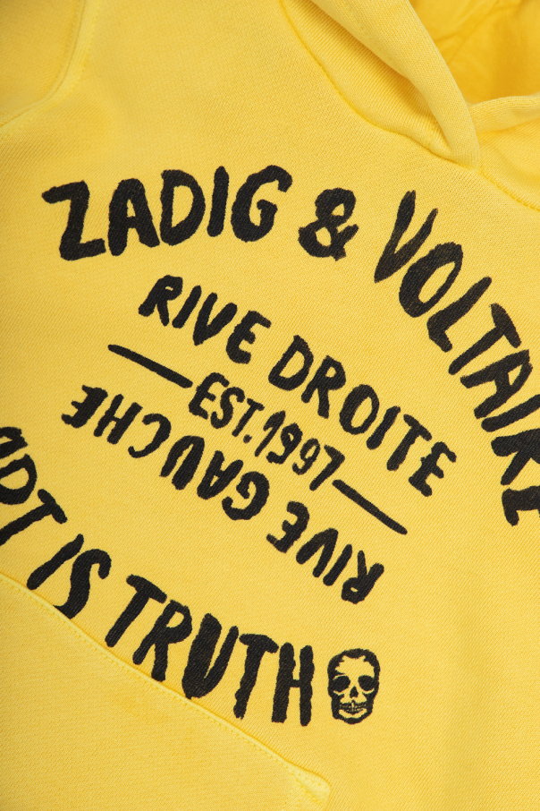 Zadig & Voltaire Kids Topman Rosa sweatshirt med dragkedja vid halsen