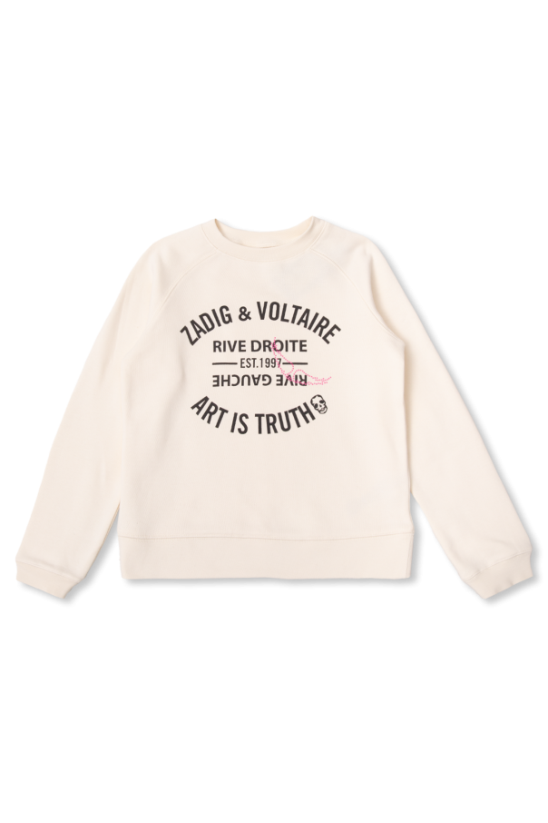 Zadig & Voltaire Kids sequin-logo sweatshirt dress