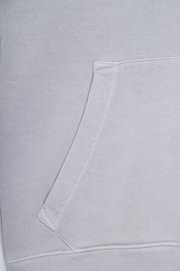 Emporio Armani Loungewear Czarny dopasowany T-shirt z logo Cotton hoodie
