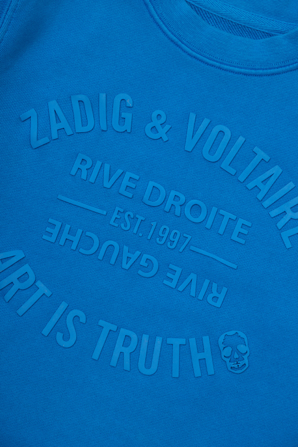 Zadig & Voltaire Kids Stone Island logo-patch crew-neck T-shirt