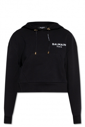 Balmain Swetry Blamain Cardigan z przyciskami z haftowanym logo