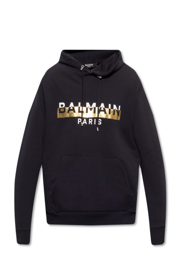 Balmain logo printed hoodie balmain sweater eab