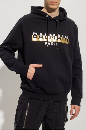 Balmain logo printed hoodie balmain sweater eab