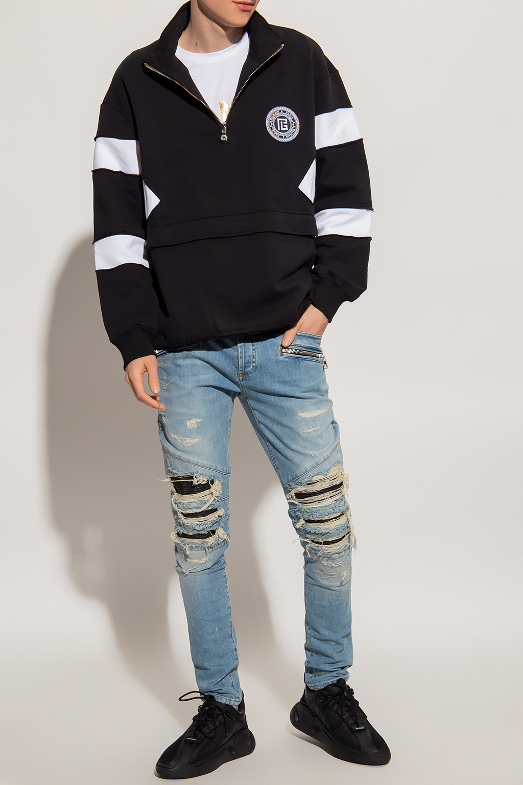 Balmain Sweatshirt with standing collar