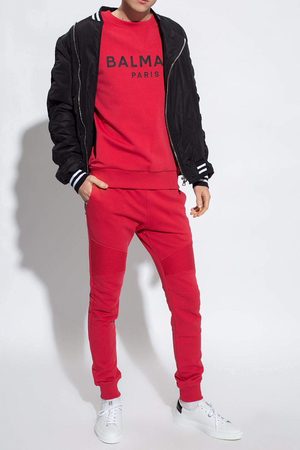 Balmain Balmain Hoodie mit Logo-Print Rot