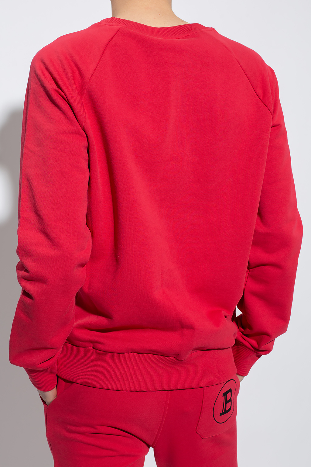 Balmain Balmain Hoodie mit Logo-Print Rot