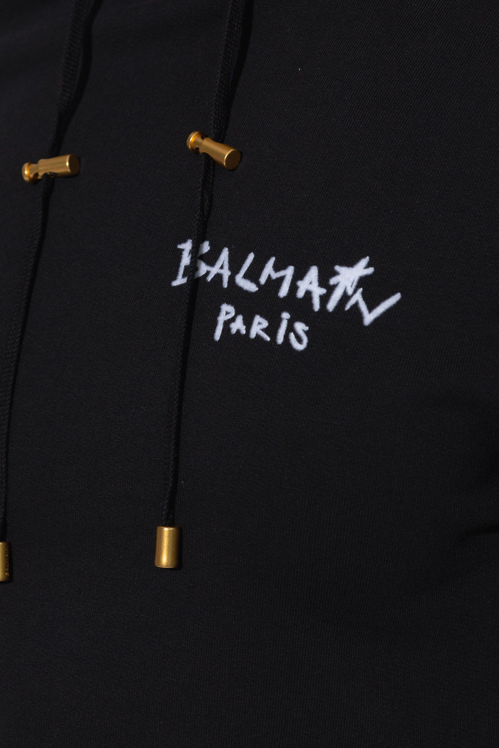 Balmain Cropped hoodie with logo