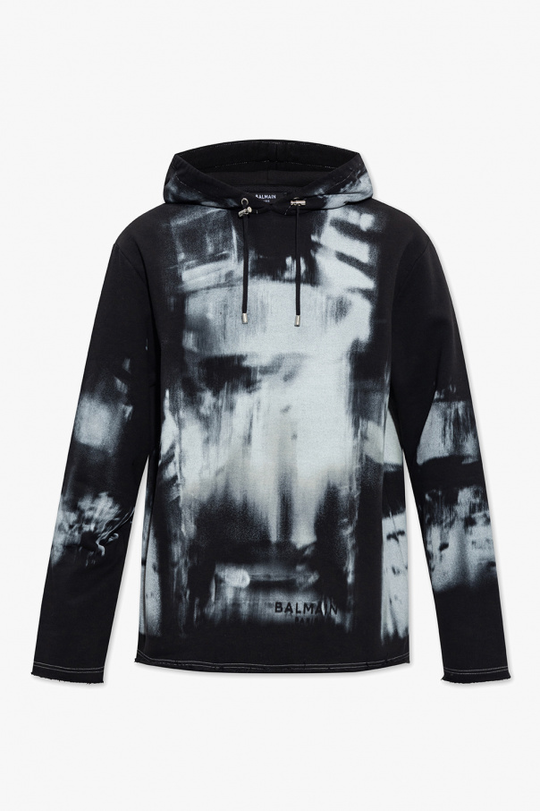 Balmain balmain wolf print zipped hoodie item