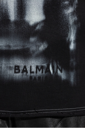 Balmain Cotton hoodie with logo