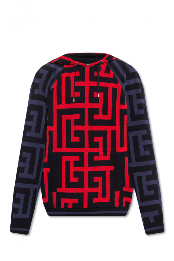 balmain pierre Embroidered hoodie