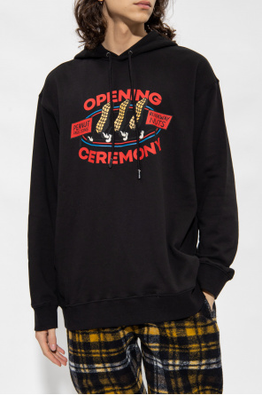 Opening Ceremony Siyah Hoodie with logo