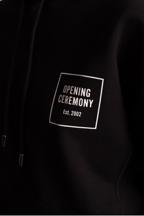 Opening Ceremony Nike Czarny walentynkowy T-shirt z logo swoosh w pocałunku
