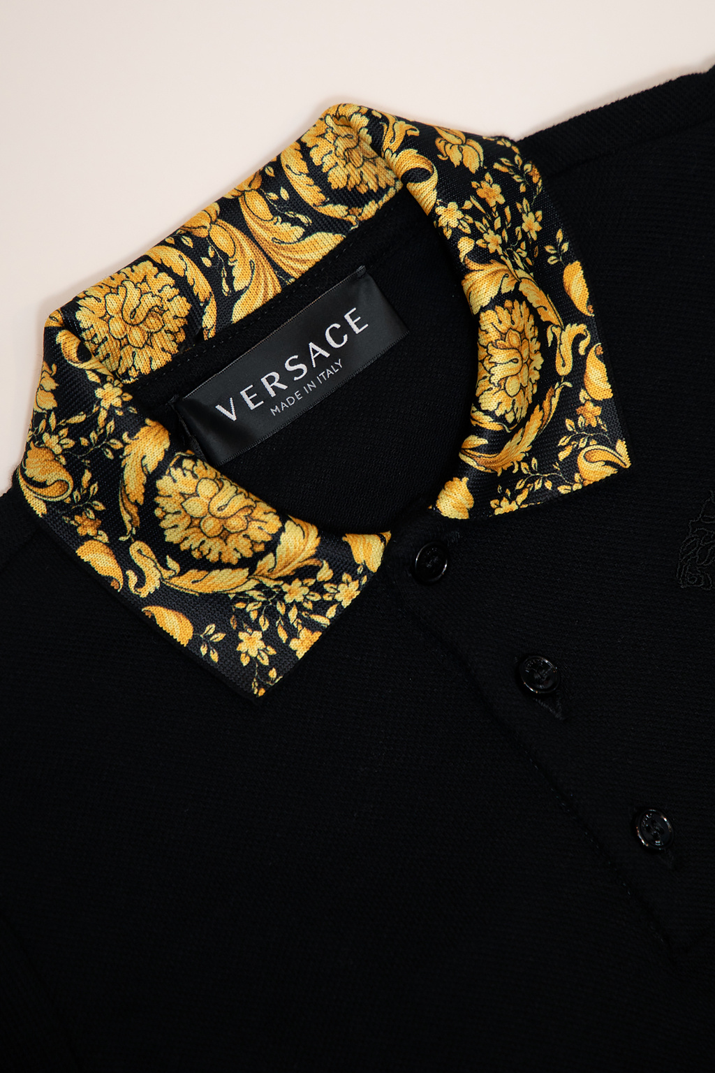 Versace Kid white cross logo polo shirt