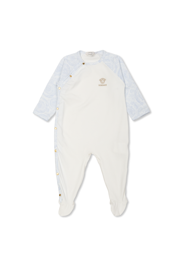 Baby romper with embroidered logo od Versace Kids