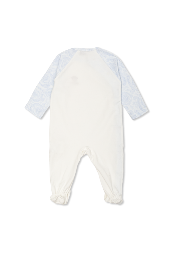 Versace Kids Бебешки ромпър с извезано лого
