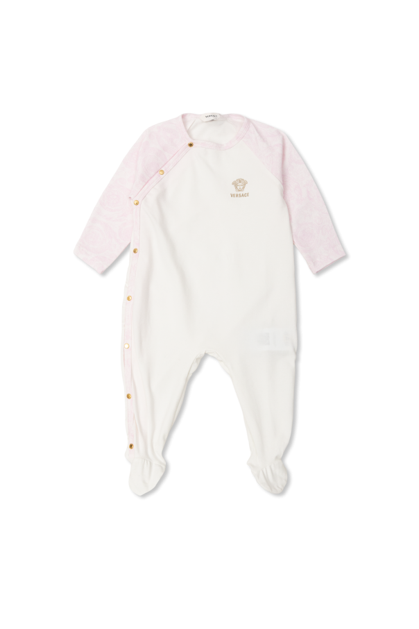 Baby romper with embroidered logo od Versace Kids