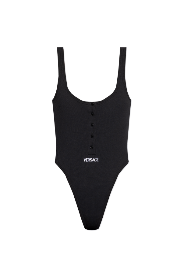 Bodysuit with embroidered logo od Versace