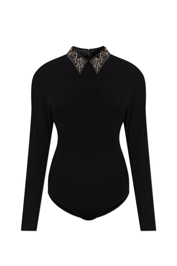 Top with applications on the collar od Versace