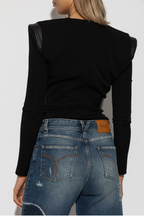 Versace Bodysuit with leather inserts