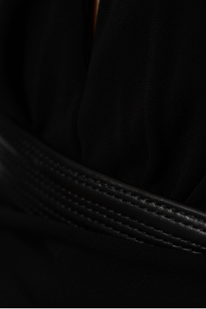 Versace Bodysuit with leather inserts