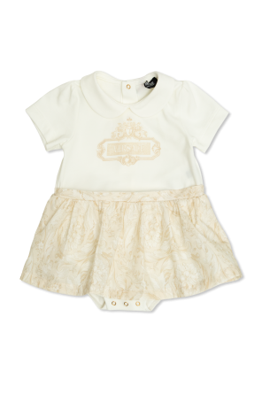 Dress with sewn-in bodysuit