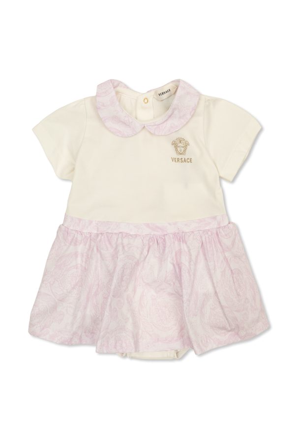 Dress with embroidered logo od Versace Kids