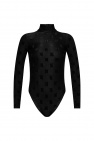 MISBHV BLACK ‘Monogram’ bodysuit with logo