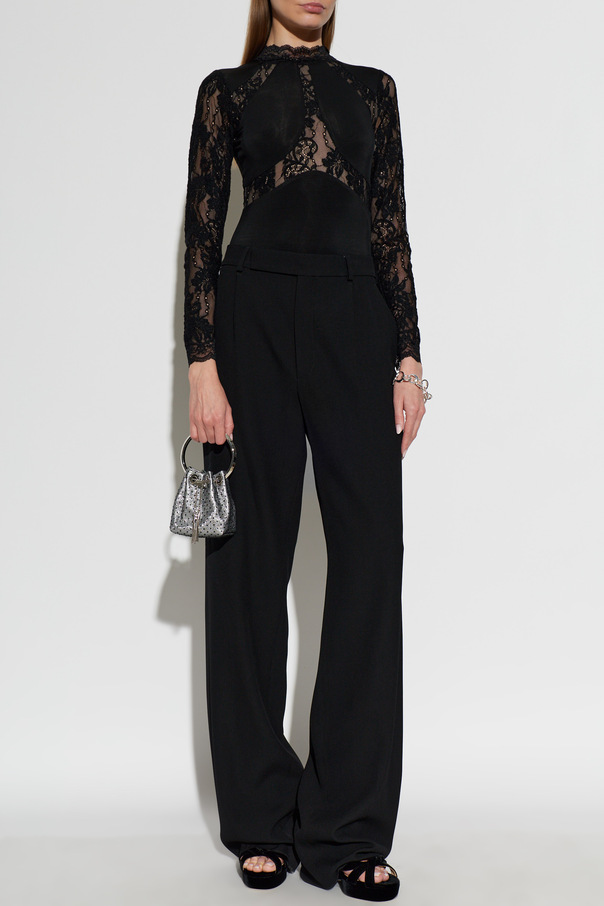 Zimmermann Lace bodysuit with long sleeves