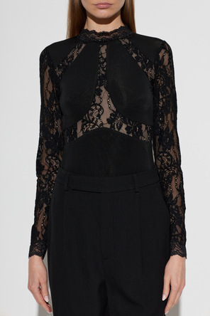 Zimmermann Lace bodysuit with long sleeves