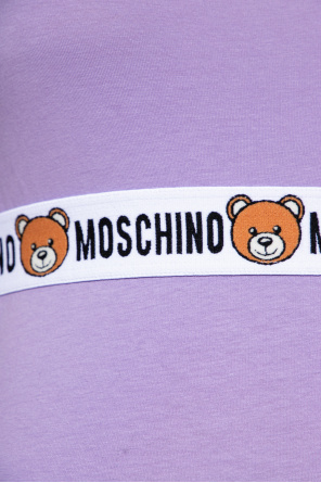 Moschino Topman T-shirt met 'Milaan'-print in perzikkleur