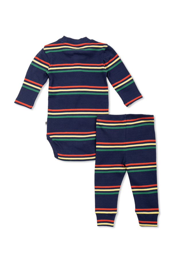 Mini Rodini Conjunto de body e calças para bebé
