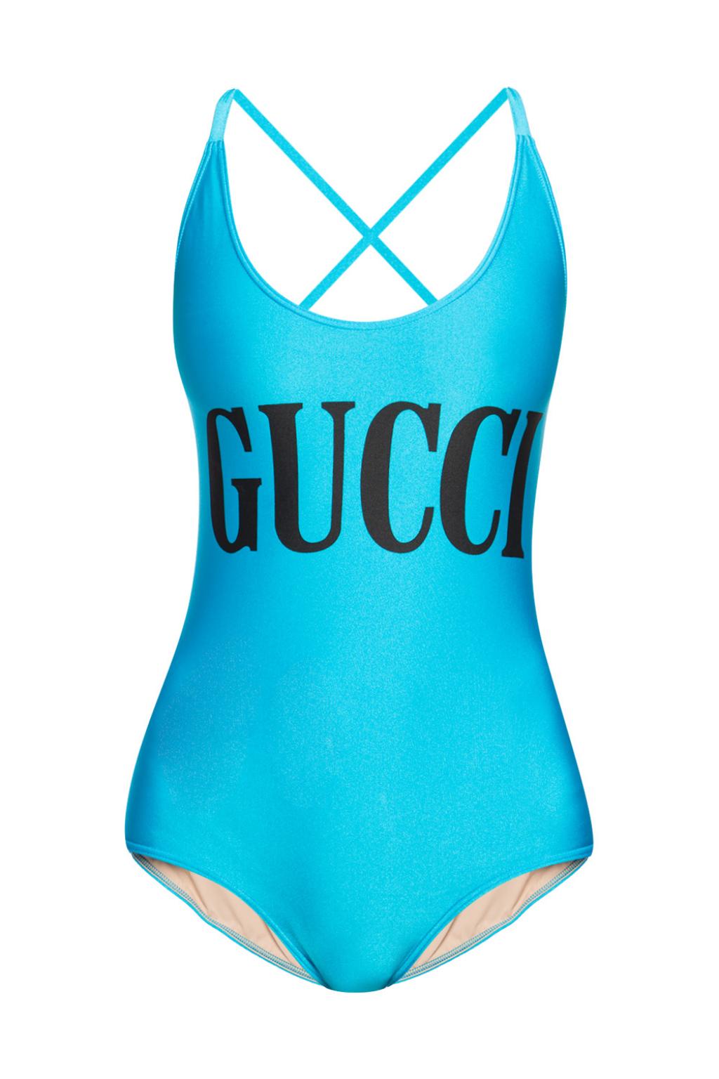 Two-piece swimsuit Gucci Blue size S International in Polyester - 23424194