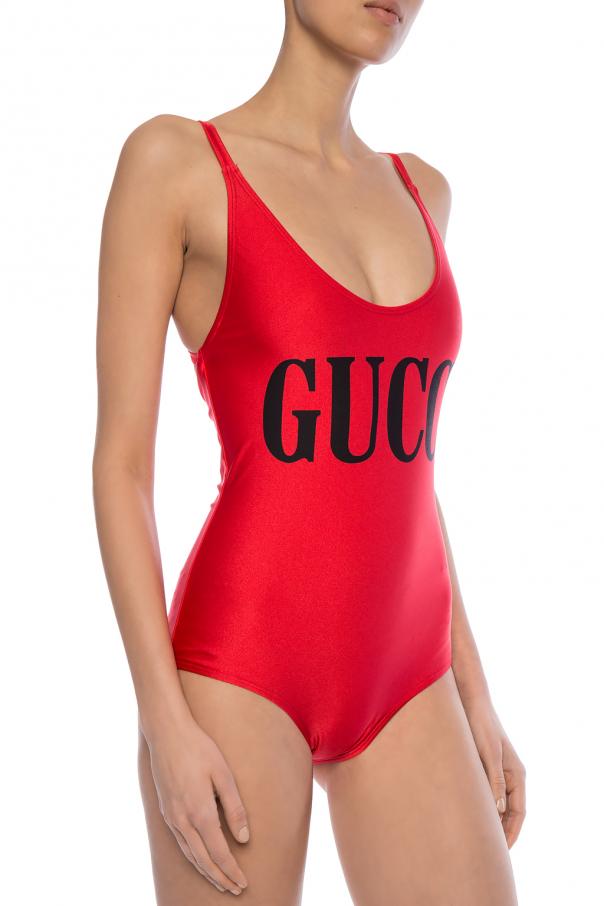 gucci swimsuit red