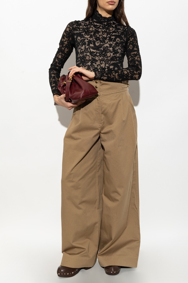 Zimmermann Lace bodysuit with long sleeves