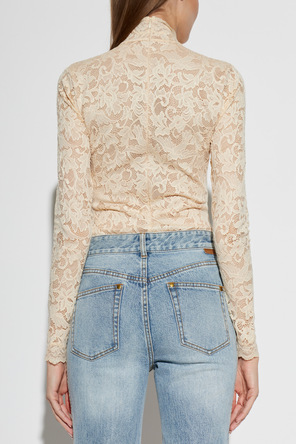 Zimmermann Lace bodysuit with long sleeves