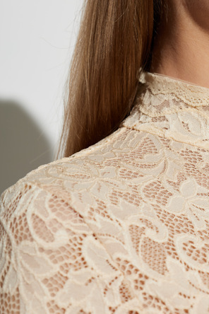 Zimmermann Lace bodysuit with long sleeves