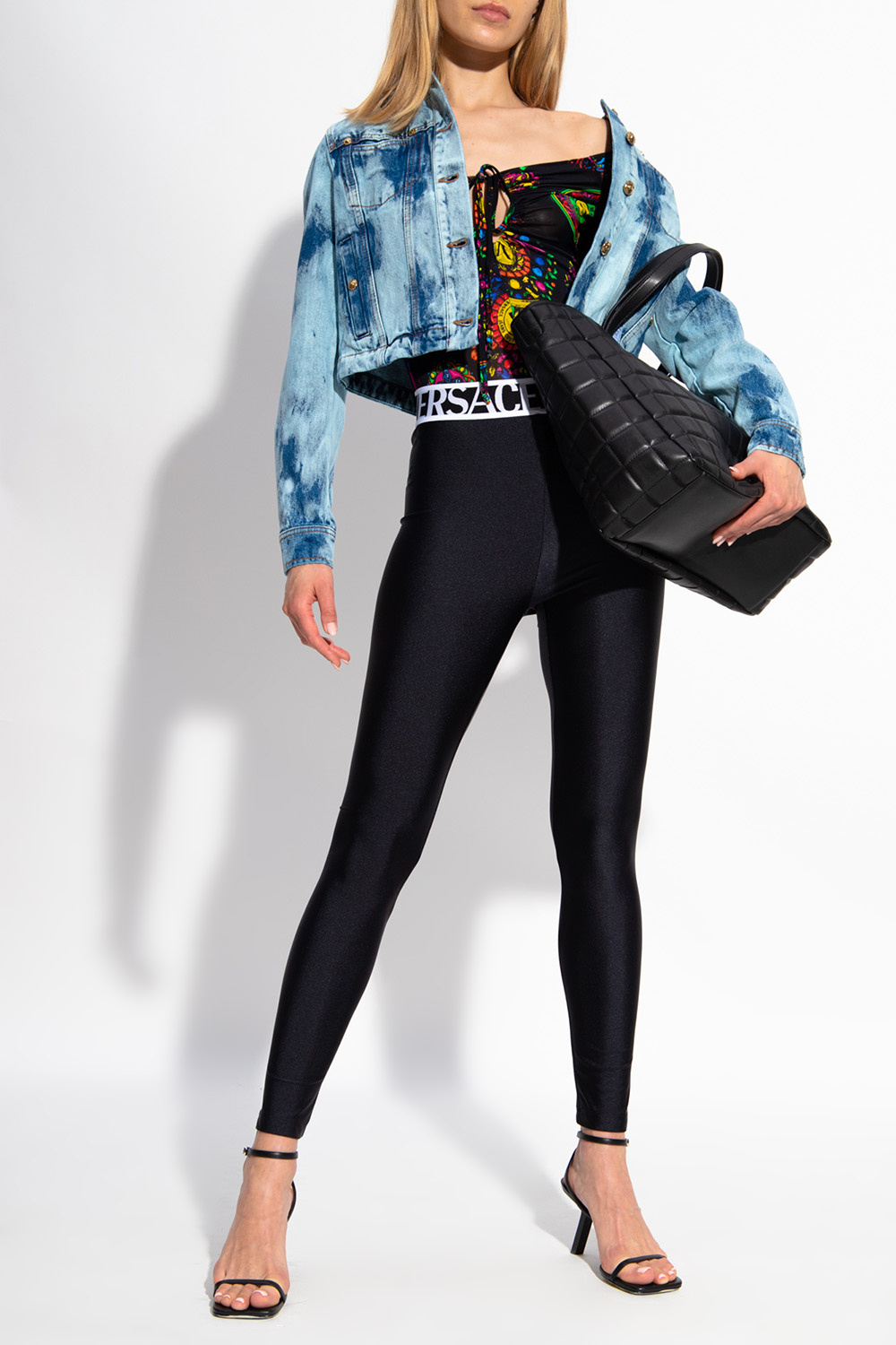 Versace  Outfits with leggings, Versace leggings, Fashion