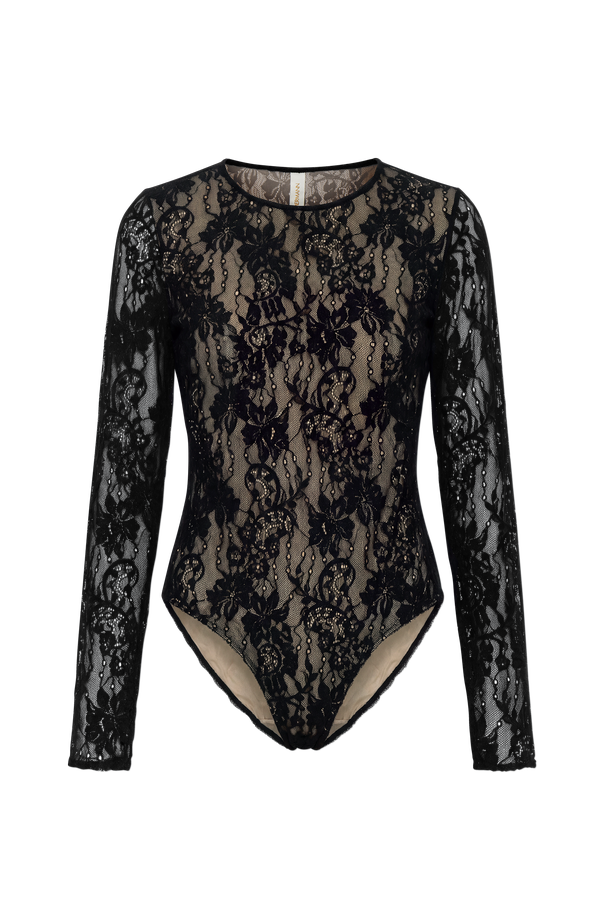 Lace bodysuit with long sleeves od Zimmermann