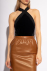 Saint Laurent BLACK Velvet bodysuit