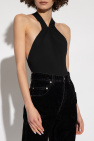 Saint Laurent BLACK Bodysuit with denuded shoulders