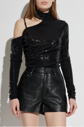 Versace Jeans Couture Body de lentejuelas con cuello alto