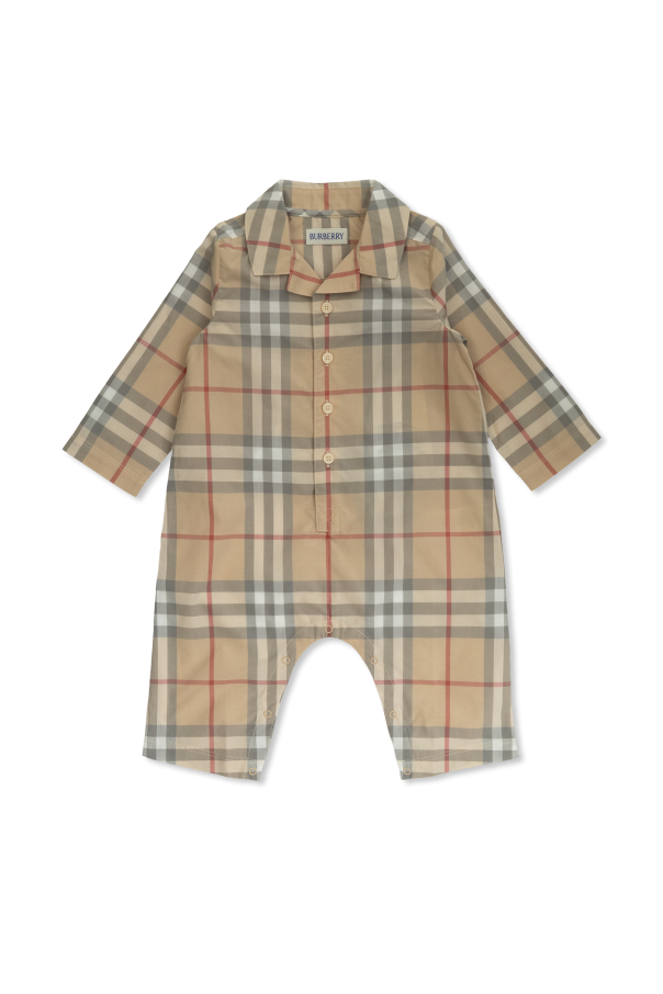 Checked pattern bodysuit od Burberry Kids
