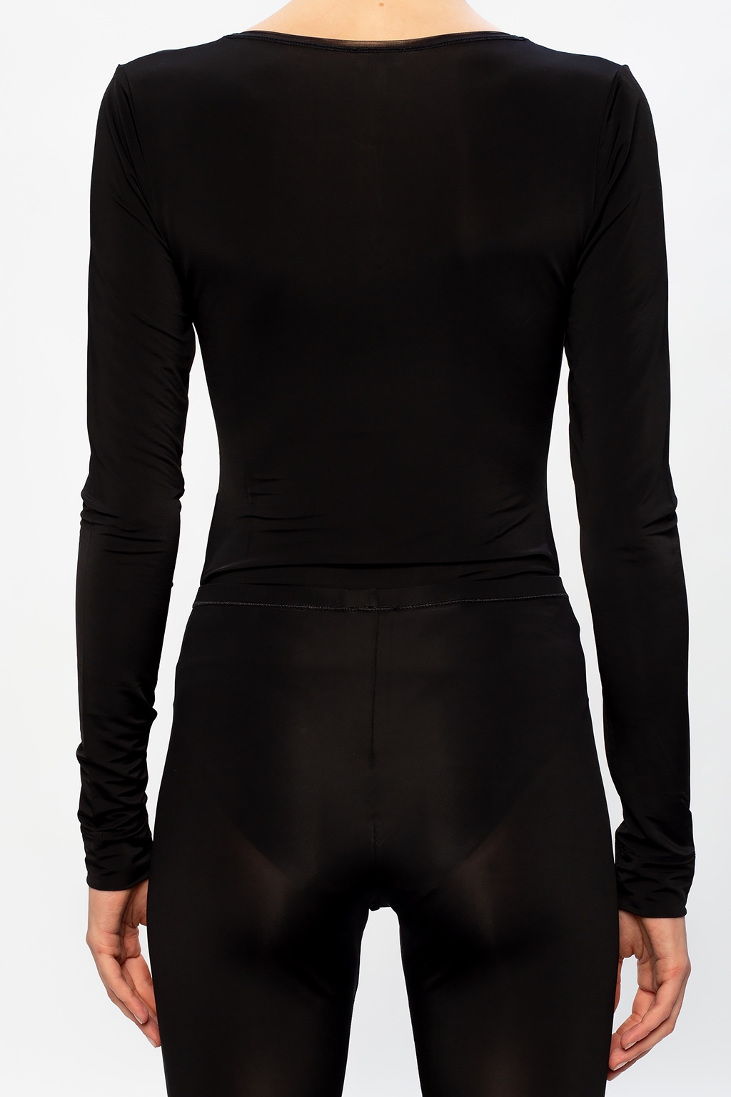 Ganni Slip bodysuit with long sleeves