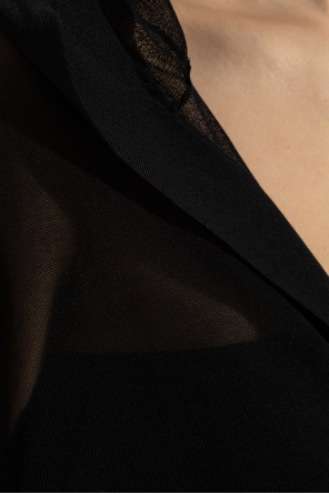 Alaïa Transparenter Body mit Kapuze