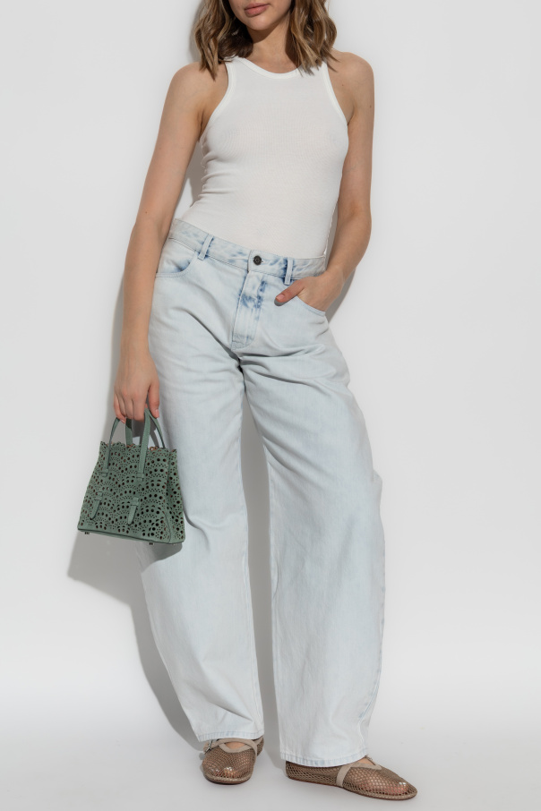 Alaïa Prążkowane body bez rękawów